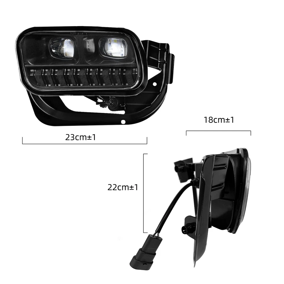 Luces antiniebla LED luces de parachoques delanteras para Dodge Ram 1500 2500 3500 2009-2018 Foto 2 de 4