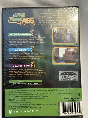 The product is a DVD titled "Hip Hop Abs - Level 2 - BRAND NEW - - Imagen 2 de 2