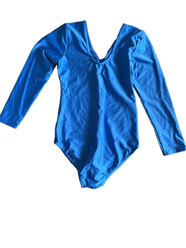 Age 12-13 Size 3a Blue L/S Lycra Leotard USED Starlite Dance - Picture 3 of 4