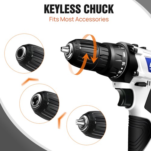 Cordless Drill Electric Screwdriver Drill Driver Rechargeable Battery Power Tool - Picture 7 of 21