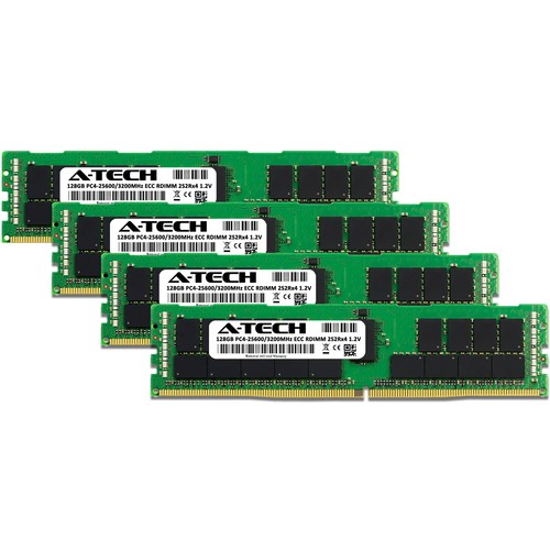 A-Tech 512GB 4x 128GB 2S2Rx4 4Rx4 PC4-25600 3200 ECC REG RDIMM Server Memory RAM - Picture 2 of 7