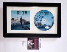 ICE CUBE SIGNED MAN DOWN CD FRAMED NWA RAPPER STRAIGHT OUTTA COMPTON BIG 3 JSA