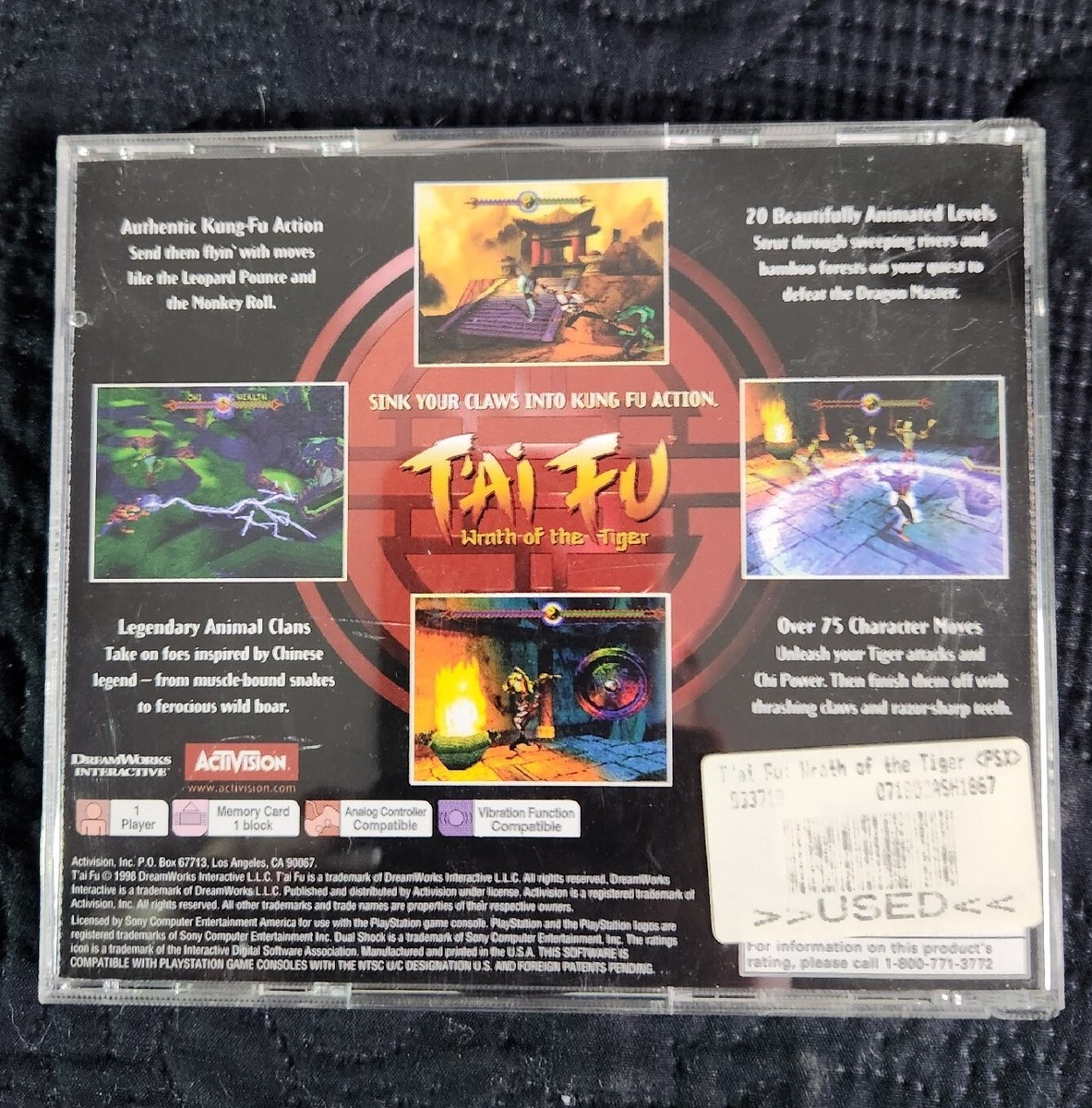 T&rsquo;ai Fu: Wrath of the Tiger (Sony PlayStation 1) PS1 PSOne CIB 