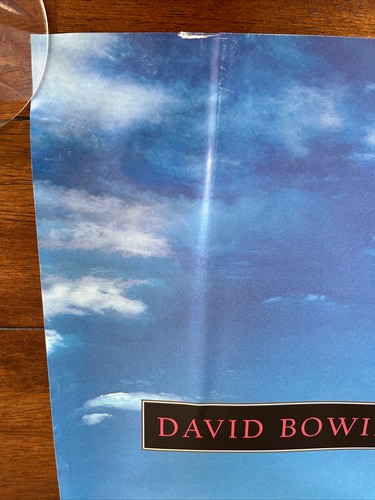 Póster promocional David Bowie 1997 Earthling esquina daños por agua visibles en la parte posterior - Imagen 2 de 5