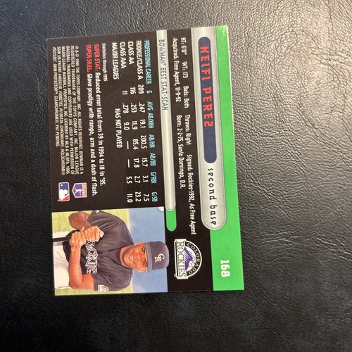 Cnt 1996 Bowmans Best #168 Neifi Perez Colorado Rockies - 第 2/2 張圖片