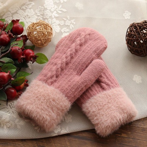 Womens Ladies Knitted Soft Thermal Insulated Extra Warm Winter Mittens Gloves - Picture 16 of 19