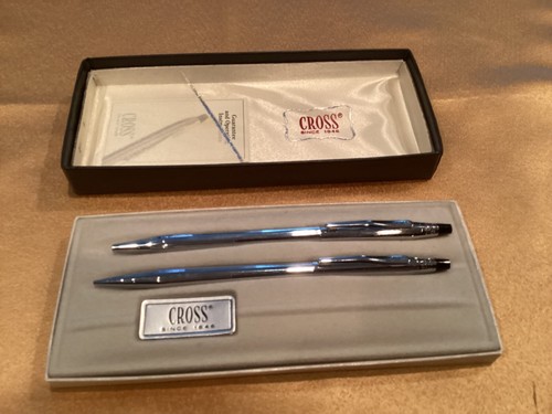 Cross Chrome Ballpoint Pen and Mechanical Pencil Set # 3501 - Picture 6 of 6