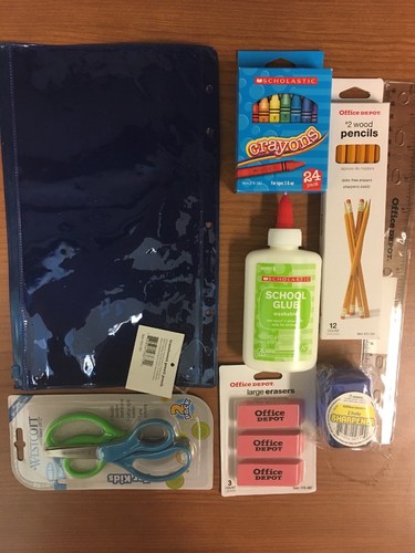School Supplies LOT, Glue, Pencils, Scissors, BOY, GIRL Ship Inc. Back to School - Picture 2 of 3