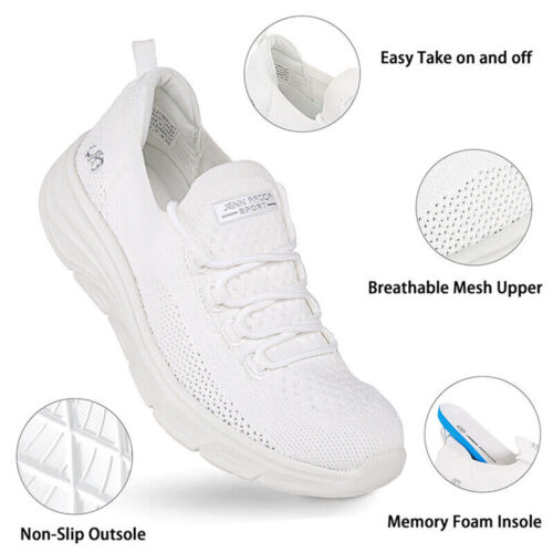 Women Slip On Sneakers Outdoor Athletic Sports Lace Up Walking Running Shoes Gym - Picture 2 of 72