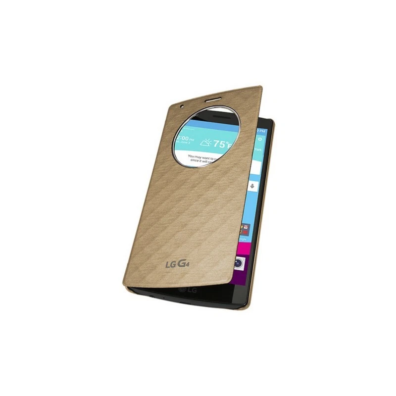 LG Custodia originale Quick Circle Case Cover Flip a libro Oro per G4 S oro - Immagine 2 di 3
