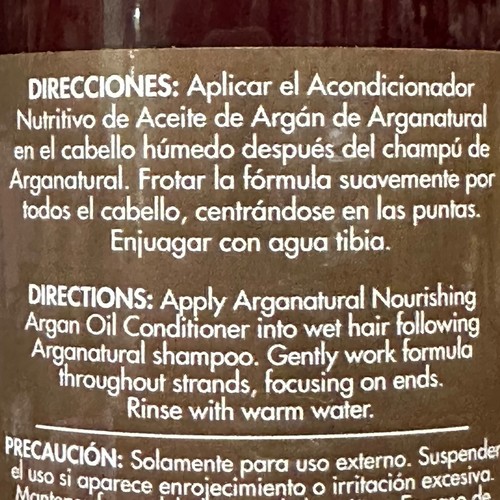 Arganatural Argan Nourishing Conditioner Moisturizes Dry Hair 32 oz Vitamin E - Picture 5 of 12