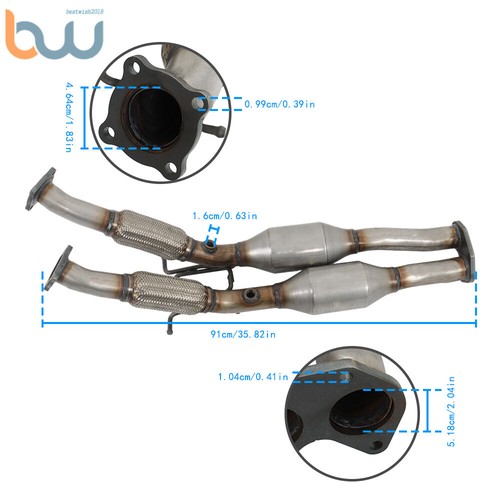 Convertidor catalítico de tubo flexible con junta 16666 para Volvo XC90 2007-2014 3,2 L l6 - Imagen 4 de 13