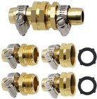 2 Sets Garden Hose Repair Mender Kit Hose Connector 3/4" -5/8" Male Female N521