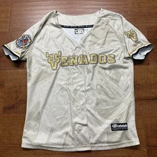 El Siglo Venados De Mazatlán Pacifico Jersey Womens L Beige Baseball Rare