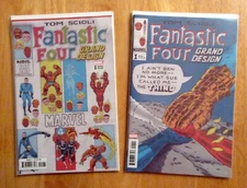 Lot of *2* FANTASTIC FOUR, GRAND DESIGN: #1 (+#1 Variant) *Marvel Pop Art!* (NM)