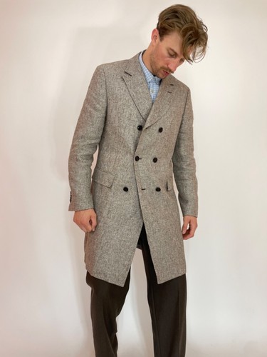 SUITSUPPLY Linen Coat double breasted Mens size 44L - Picture 3 of 12