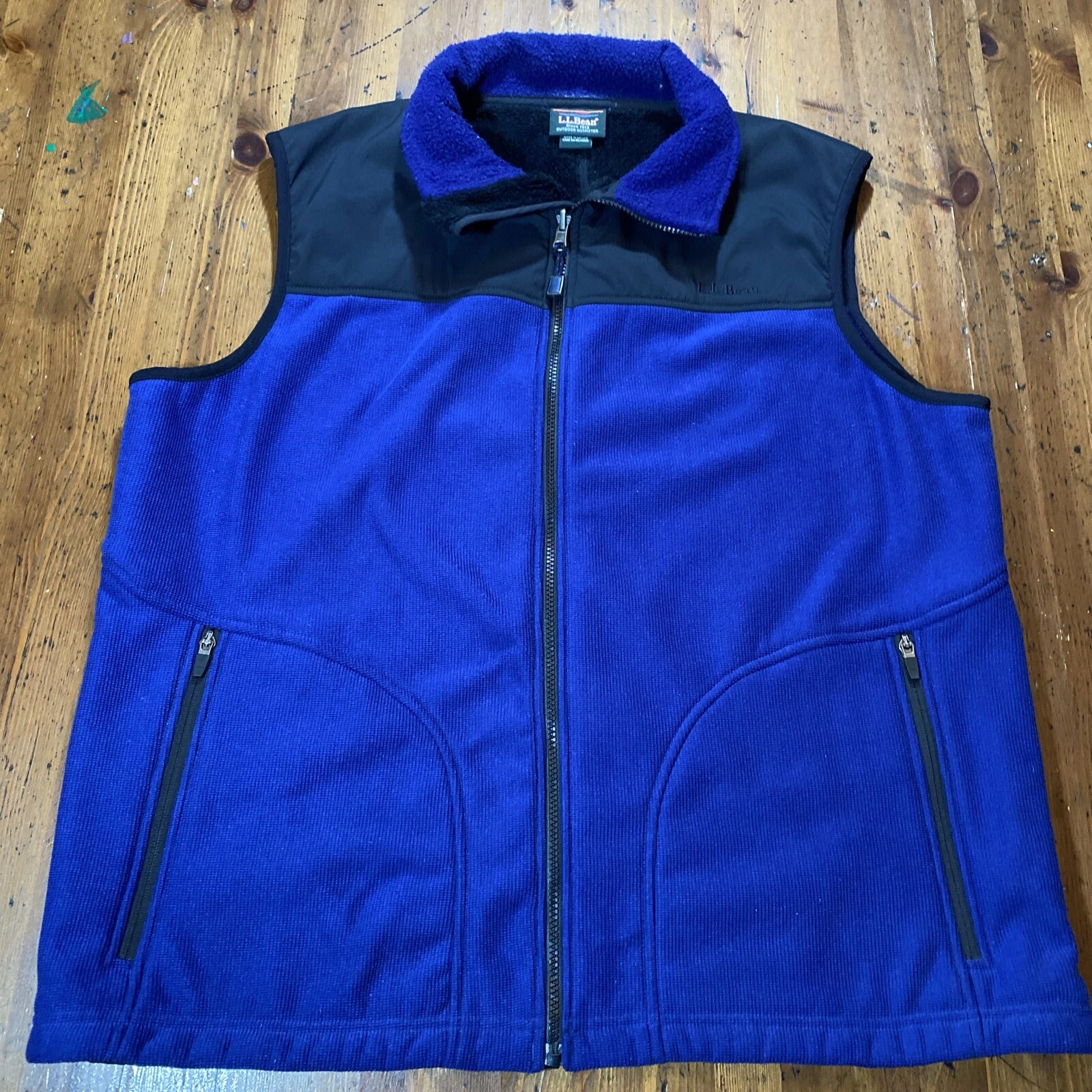 L.L. Bean Fleece Lined Sweater Vest Men's XL O-ABC6 Outdoors Hiking Camping
