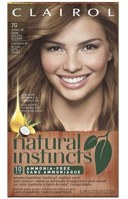 2 Clairol Natural Instincts Ammonia Free 7g Dark Golden Blonde