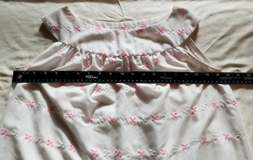 Unbranded Floral Housecoat Sz M Pink White Eyelet Cottage Grandmacore 80s 90s - Picture 3 of 5