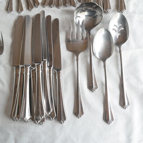 (46) Pcs Oneida Juilliard Pattern Cube mark Stainless flatware set USA - Picture 5 of 7