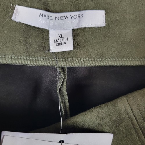 Marc New York Andrew Marc Faux Suede Full Control Waistband Olive Leggings Sz XL - Picture 5 of 8
