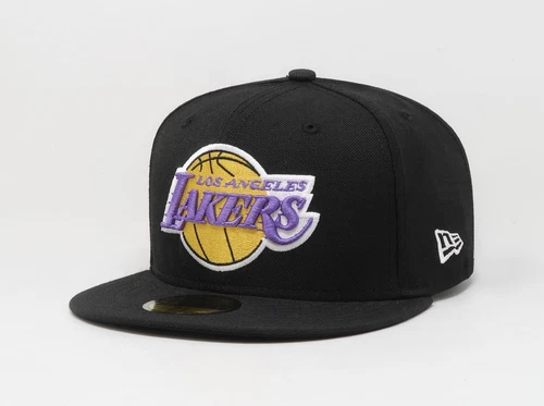 New Era 5950 Men Women Cap Los Angeles Lakers Hardwood Classics Black Fitted Hat