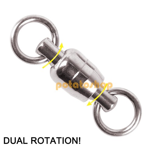20 Stück Angelfass Rollwirbel #1-#8 massive Ringe Edelstahl Druckknöpfe - Bild 7 von 17