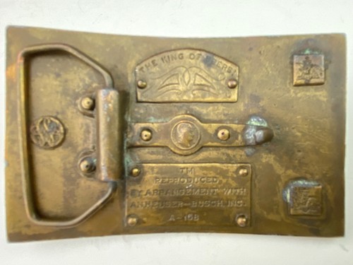 Authorized BUDWEISER Brass Belt Buckle - Siskiyou - Picture 9 of 14