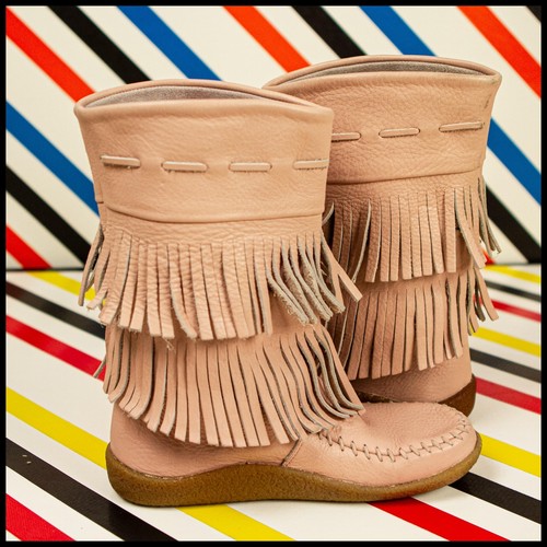 BOTAS DE MUJER KICKERS con flecos rosa reino unido 5/eu 38 542 b - Imagen 4 de 9