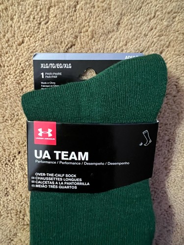 Par de calcetines Under Armour UA Team OTC verde oscuro blanco talla adulto XL1 - Imagen 2 de 4
