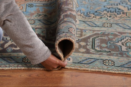 Light Pink Medallion Tebriz Traditional Handmade Living Room Area Rug 10x13 - Picture 18 of 20