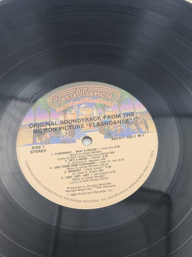 Vintage Flashdance Vinyl Record Soundtrack 1983 Casablanca PolyGram Movie Album - Picture 4 of 7