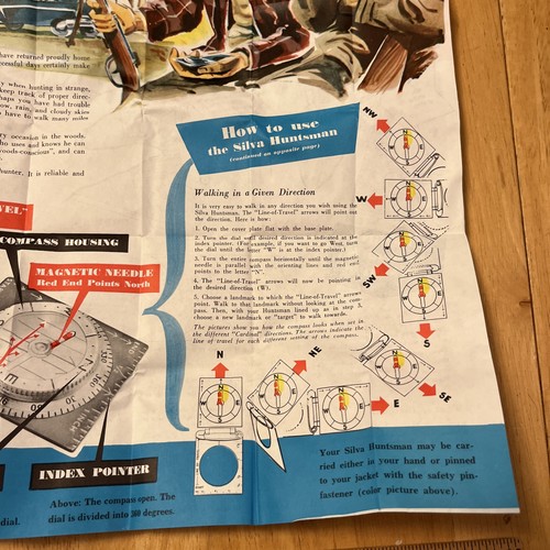 Vintage 1966 Silva Huntsman Compass-Hunting-Fishing-Made in Sweden-FREE SHIPPING - Bild 10 von 15