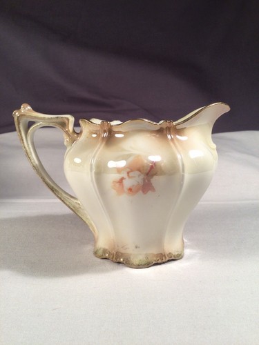 Stupendo set da tè 3 pezzi antico Art Nouveau RS rose di Prussia crema e zucchero con coperchio - Foto 3 di 16