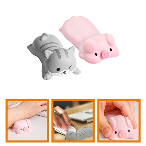 2 Pcs Cartoon Wrist Rest Mouse Pad Office Girl Cute Keyboard Hand - 第 1/12 張圖片