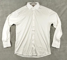 NWOT Collars and Co Polo Mens Medium White Dress Collar Long Sleeve Shirt