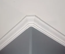 Outside BULLNOSE 3/4" radius Crown Molding Corners Block Low Profile DECO STYLE
