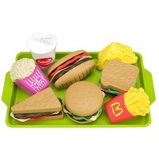 Simulation Hamburger Fries Fast Food Set Kids Pretend Hamburger Toy