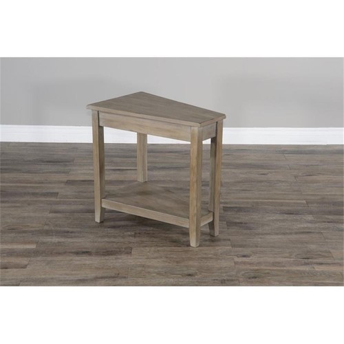 Pemberly Row 16" Transitional Wood Chair Side Table in Light Brown - Picture 3 of 7