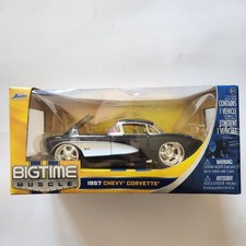 JADA TOYS DUB CITY BIGTIME MUSCLE 1:24 SCALE 1957 CHEVY CORVETTE BLACK RARE