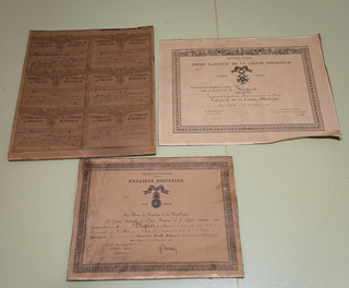 LOT DIPLOME CITATION WW1 TIRAILLEUR ALGERIENS 7 REGIMENT MARCHE MEDAILLE LEGION