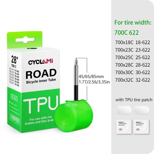 700C 700 X 18 23 25 28 30 32 TPU Material Bike Inner Tube Road Bicycle Tire - Picture 2 of 11