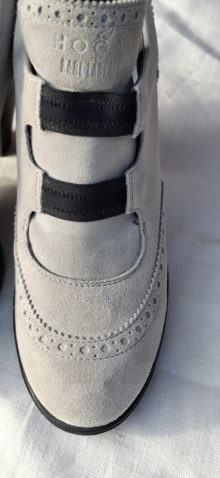 Scarpe donna tronchetti Hogan by Karl Lagerfeld grigio chiaro 38 - Immagine 2 di 4