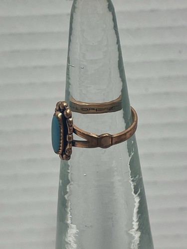 Vintage Kupfer Türkis Südwest Indianer Ring Größe 7,75 - Bild 3 von 8