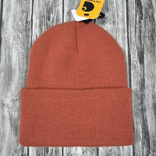 NEW! Carhartt Acrylic Knit Cuffed Beanie Adult One Size Terracotta Model A18 - Picture 3 of 3