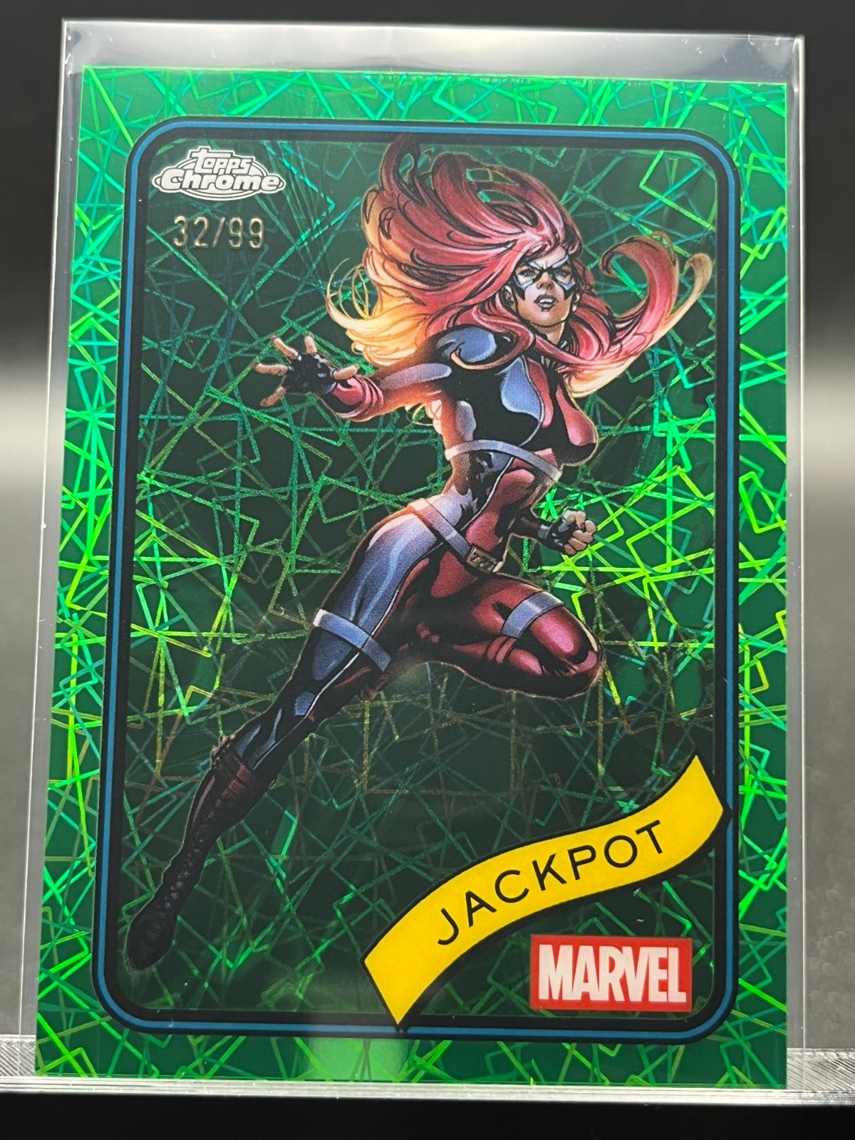 2025 Topps Chrome Marvel Comics Jackpot #81 Hulk Green Lazer 32/99