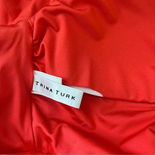 NEW TRINA TURK Monaco Ruffle Over The Shoulder One Piece Swimsuit Size 6 - Picture 5 of 7