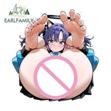 EARLFAMILY Blue Archive Yuuka Anime Car Sticker Bumper Hood Host Decal