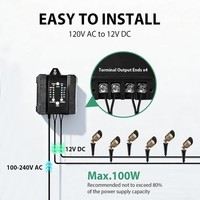100W Weatherproof Low Voltage Landscape Transformer with Timer & Photocell 6