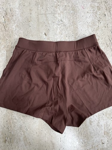 CRZ YOGA 4-Way Stretch Womens Shorts High Waisted Coffee Brown Size Medium - Picture 4 of 6